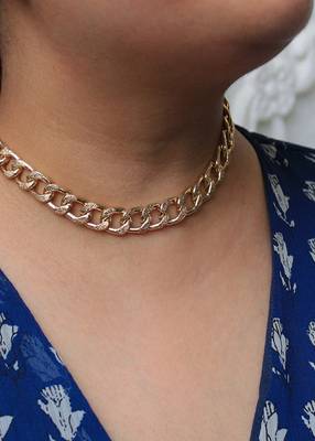 Curb Chain Choker Necklace 2