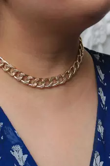 Curb Chain Choker Necklace