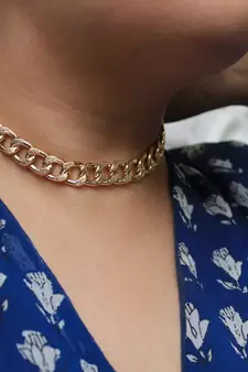 Curb Chain Choker Necklace