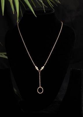Lariat Necklace With A Ring Drop 2