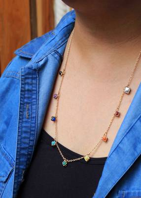 Multi Colored Enameled Kundan Necklace 1