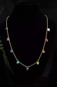 Multi Colored Enameled Kundan Necklace