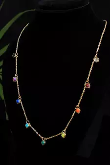 Multi Colored Enameled Kundan Necklace