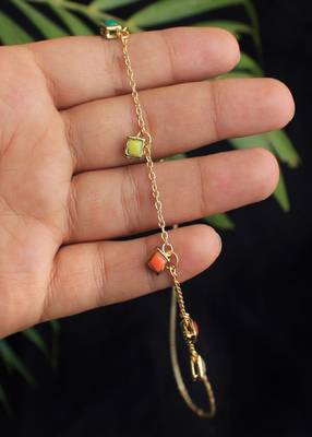 Multi Colored Enameled Kundan Necklace 5