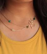 Zodiac Constellation Cut-Out Multi Chain Necklace