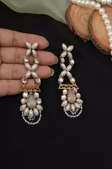 Kundan Studded Dangler Earrings