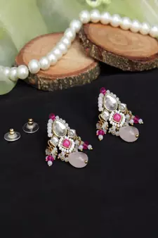 Gulabi affair Kundan earrings