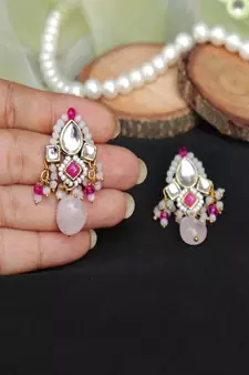 Gulabi affair Kundan earrings