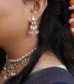 Pastel Pink Beads Earrings 