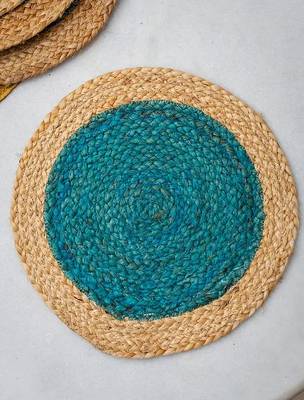 Ar Antique Rugs Round Braided Jute Placemats 30 cm - Dining Table, Bed Side/Centre Table/Shelves Pack of 6 4