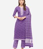 Purple gotta patti cotton salwar