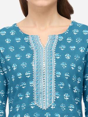 Turquoise gotta patti cotton salwar 4