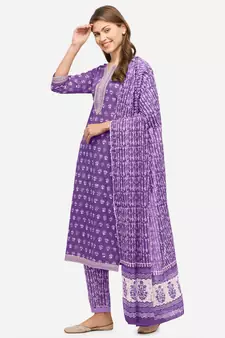 Purple gotta patti cotton salwar