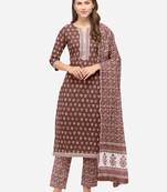 Brown gotta patti cotton salwar