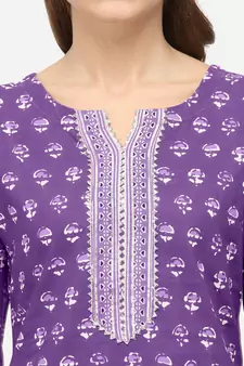 Purple gotta patti cotton salwar