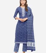 Blue gotta patti cotton salwar