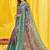 SAREE MALL Women's Dola Silk Cream Digital Print Designer Saree With Blouse Piece
