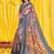SAREE MALL Women's Dola Silk Cream Digital Print Designer Saree With Blouse Piece