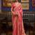 SAREE MALL Women's Silk Blend Pink Woven Design Designer Saree With Blouse Piece