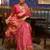 SAREE MALL Women's Silk Blend Pink Woven Design Designer Saree With Blouse Piece