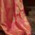 SAREE MALL Women's Silk Blend Pink Woven Design Designer Saree With Blouse Piece