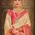 SAREE MALL Women's Silk Blend Cream Woven Design Designer Saree With Blouse Piece