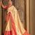 SAREE MALL Women's Silk Blend Cream Woven Design Designer Saree With Blouse Piece