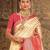 SAREE MALL Women's Silk Blend Cream Woven Design Designer Saree With Blouse Piece