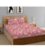 POETRY by AARNAV INDUSTRIES 144 TC Cotton Bedsheet for Double Bed with 2 Pillow Covers