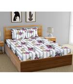 POETRY by AARNAV INDUSTRIES 144 TC Cotton Bedsheet for Double Bed with 2 Pillow Covers