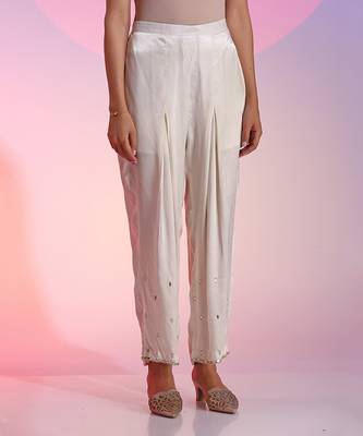 Ivory Mirror Work Short Kurta Ser 4
