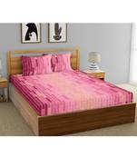 POETRY by AARNAV INDUSTRIES 144 TC Cotton Bedsheet for Double Bed with 2 Pillow Covers