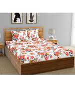 POETRY by AARNAV INDUSTRIES 144 TC Cotton Bedsheet for Double Bed with 2 Pillow Covers