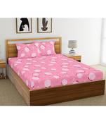 POETRY by AARNAV INDUSTRIES 144 TC Cotton Bedsheet for Double Bed with 2 Pillow Covers