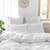 White Supper 100% Cotton Duvet Cover, Duvet Cover With Buttons Toddler-Cotton Bedding Washed Duvet