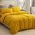 3 Pcs Set Yellow Mustard Washed Cotton Duvet Cover Set UO Bedding Comforter Cover 100% Softened Dorm duvet cover