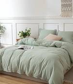 Sage Green Duvet Cover / Washed Cotton Duvet Cover With Matching Pillow Cases / Sage Green Bedding Set / Spring Bedding