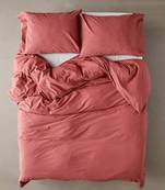 3 Pieces Set Rust Color Washed Cotton Duvet Cover Boho Bedding 100% Cotton Exclusive Duvet Cover Uo  Duvet Set