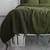 Dark Olive Green 100% Cotton Bedding Set Duvet Cover Natural Bedding Set