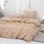 Khaki Concise Duvet Cover Set Soft 100% Cotton Bed Set Kid Teen Adult Bedding Set Bedroom Decor Housewarming