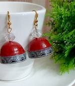 Red agate jhumkas