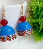 Blue agate jhumkas