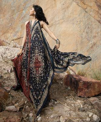 Ombre Poppy Scarf Maxidress 1