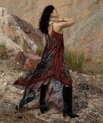 Ombre Poppy Scarf Maxidress 4