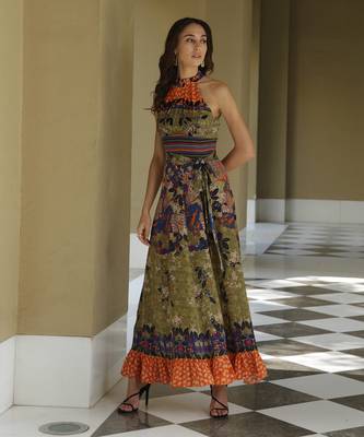 Paradise Forest Halter Maxi Dress 2