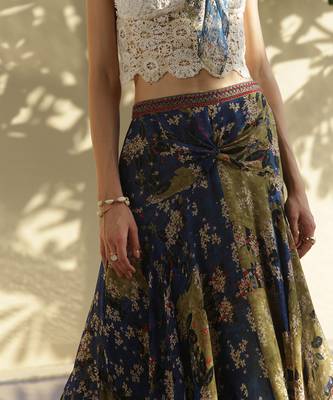 Multicolor printed viscose skirts 4