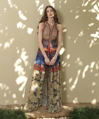 Paradise Forest Maxi Slit Dress 1