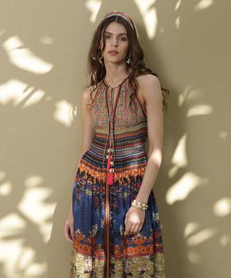 Paradise Forest Maxi Slit Dress 4