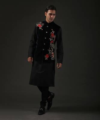 Black Velvet Nehru Jacket 2