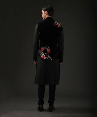 Black Velvet Nehru Jacket 3